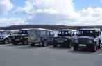 Land Rovers são muito comuns em Port Stanley, a capital de Falkland